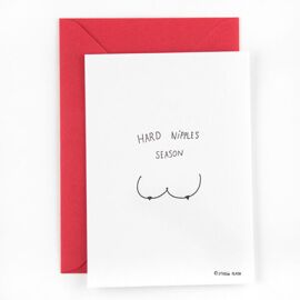 Postkaart Hard nipples season / Studio Flash